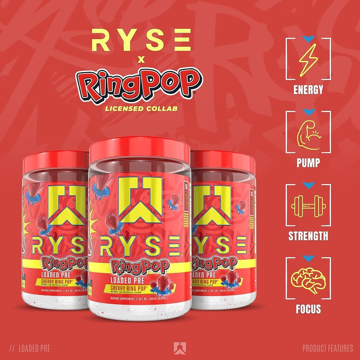 Ryse Loaded Pre Workout Powder Supplement for Men & Women - Image 3